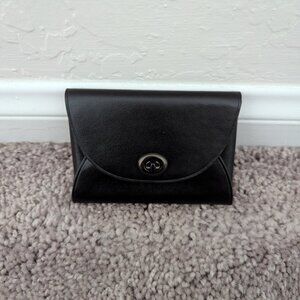 Coach Turnlock Card Case in Black